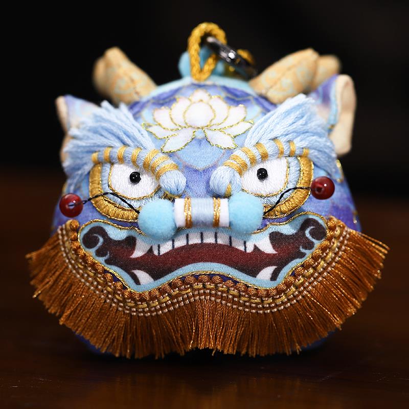 手工香囊成品香包刺绣diy材料包醒狮非遗国潮随身挂件车挂礼物