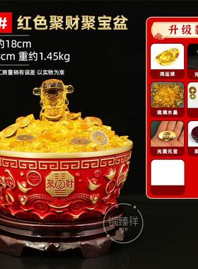 全黄铜铜制聚财聚宝盆缸招财开业礼品家居装饰结婚摆件生日礼物