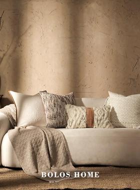 柏洛斯Rhyming现代简约棉麻高级感样板间客厅沙发抱枕长条靠腰垫