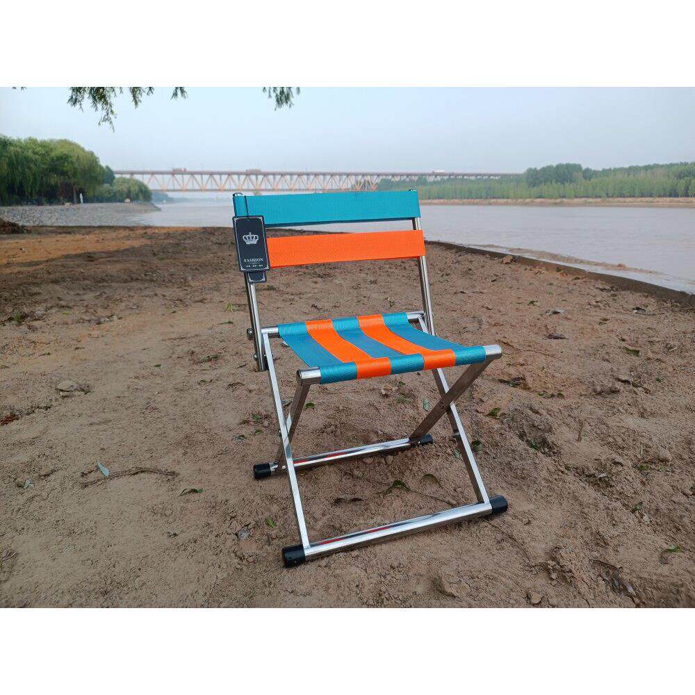 304不锈钢马卡龙马扎彩色创意钓鱼马扎便携式户外折叠车户外长凳