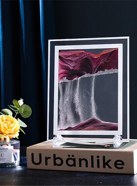 流沙画客厅摆件 创意玻璃3d立体沙漏画装饰家居艺术礼物