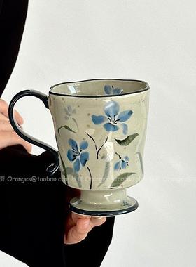 Oranges限定覆古秋意叙兰时手捏马克杯咖啡杯陶瓷水杯子小众礼物