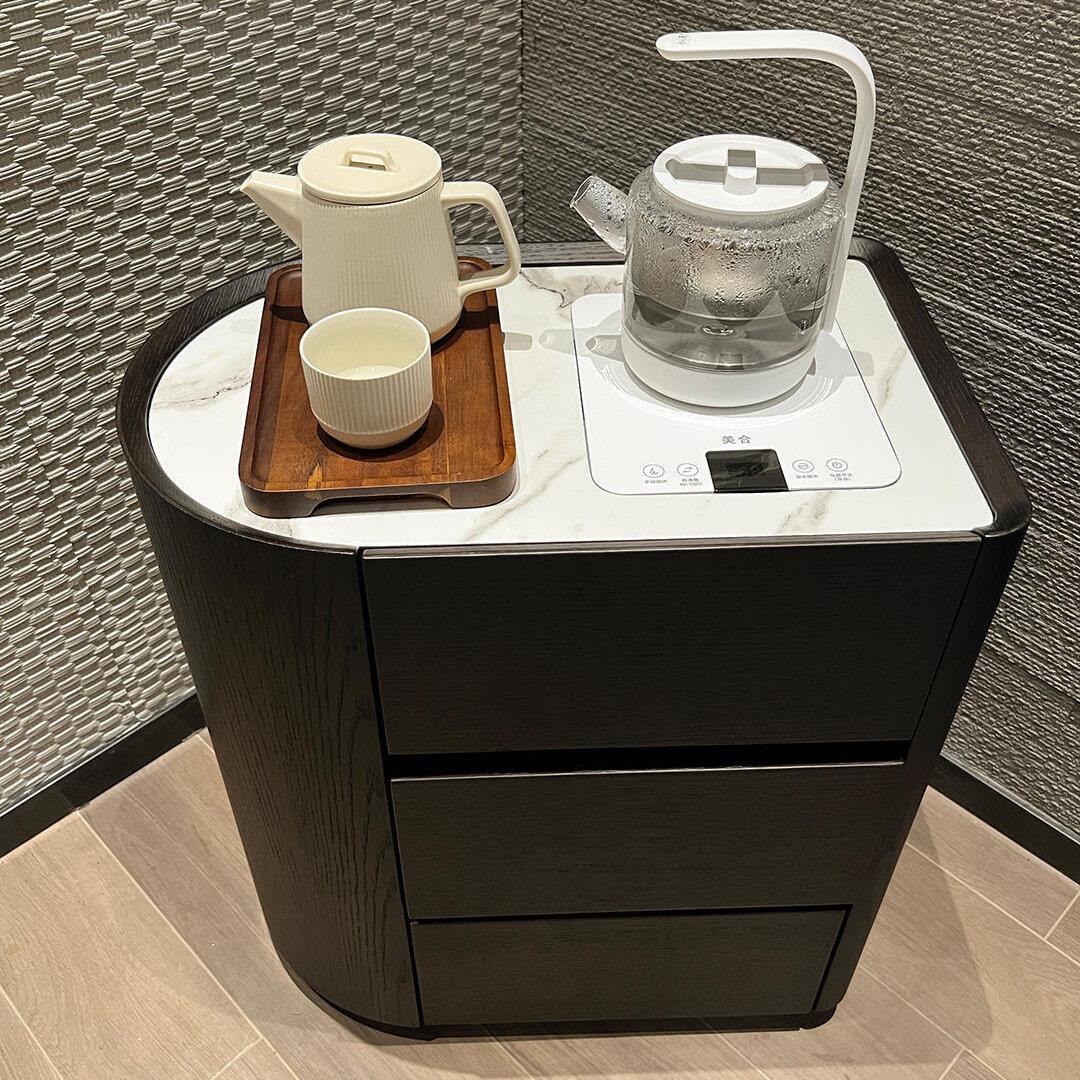 新中式实木茶水柜办公客厅家用移动茶台小茶桌茶车茶几烧水壶一体