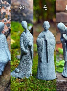 佛像小摆件仿真园艺盆景假山微景观造景佛陀人物中式禅意日式家居