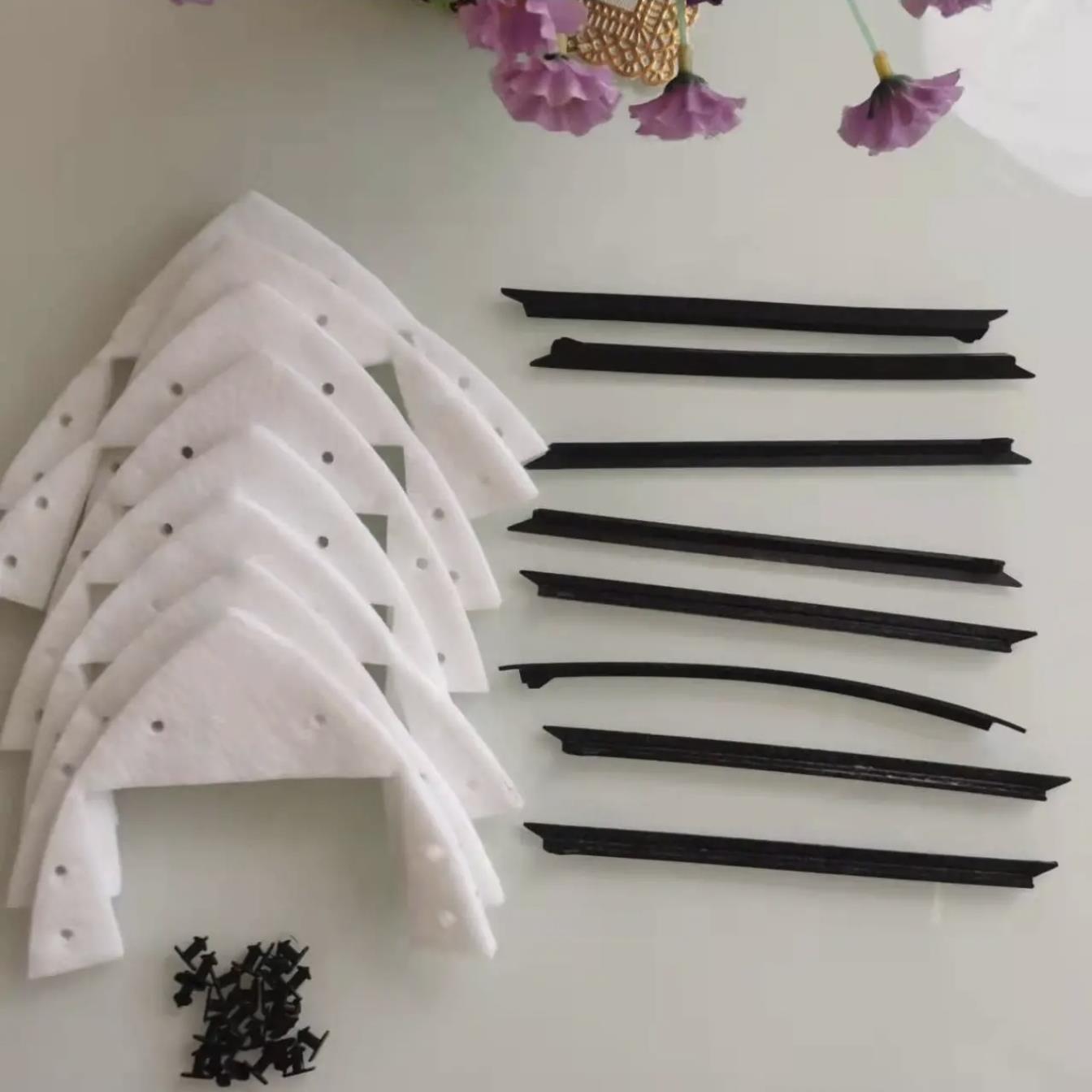 清洁布胶条卡扣皮条擦三角形玻璃擦配件玻璃器刮水条擦拭布皮条