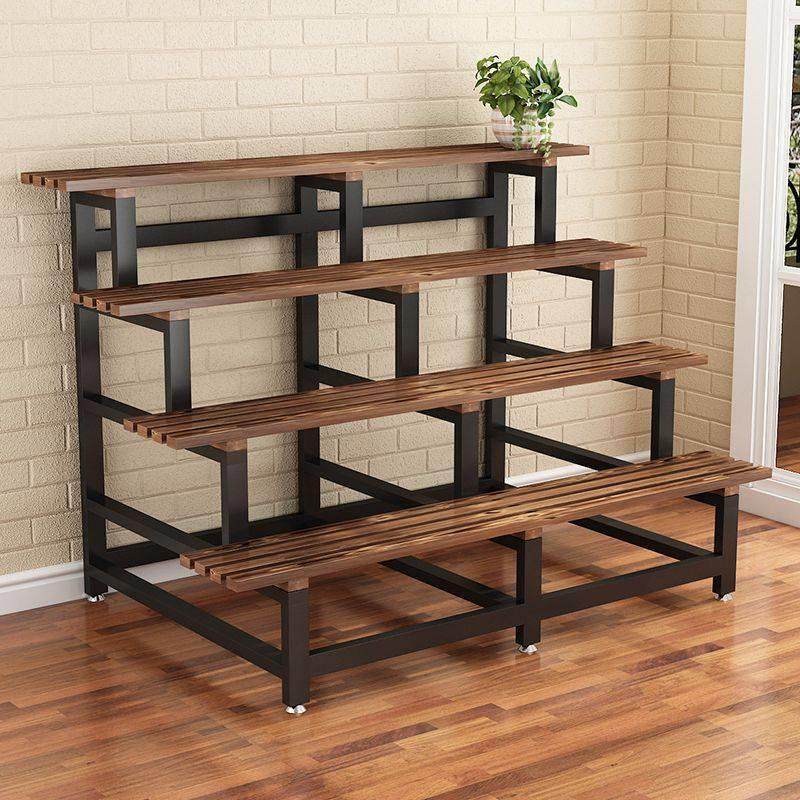 实木花架子多层室内阶梯式落地花盆架简约置物架室外阳台多肉花架