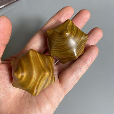 檀木木雕手把件手部按摩球中老年健康球健身刺球12角手球六角