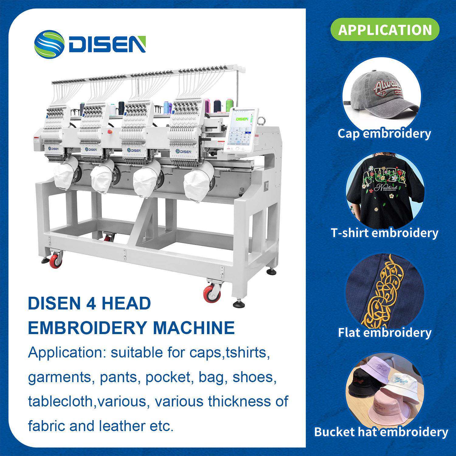 Multi-Head Broderier Professional 4 Head Embroidery Machine