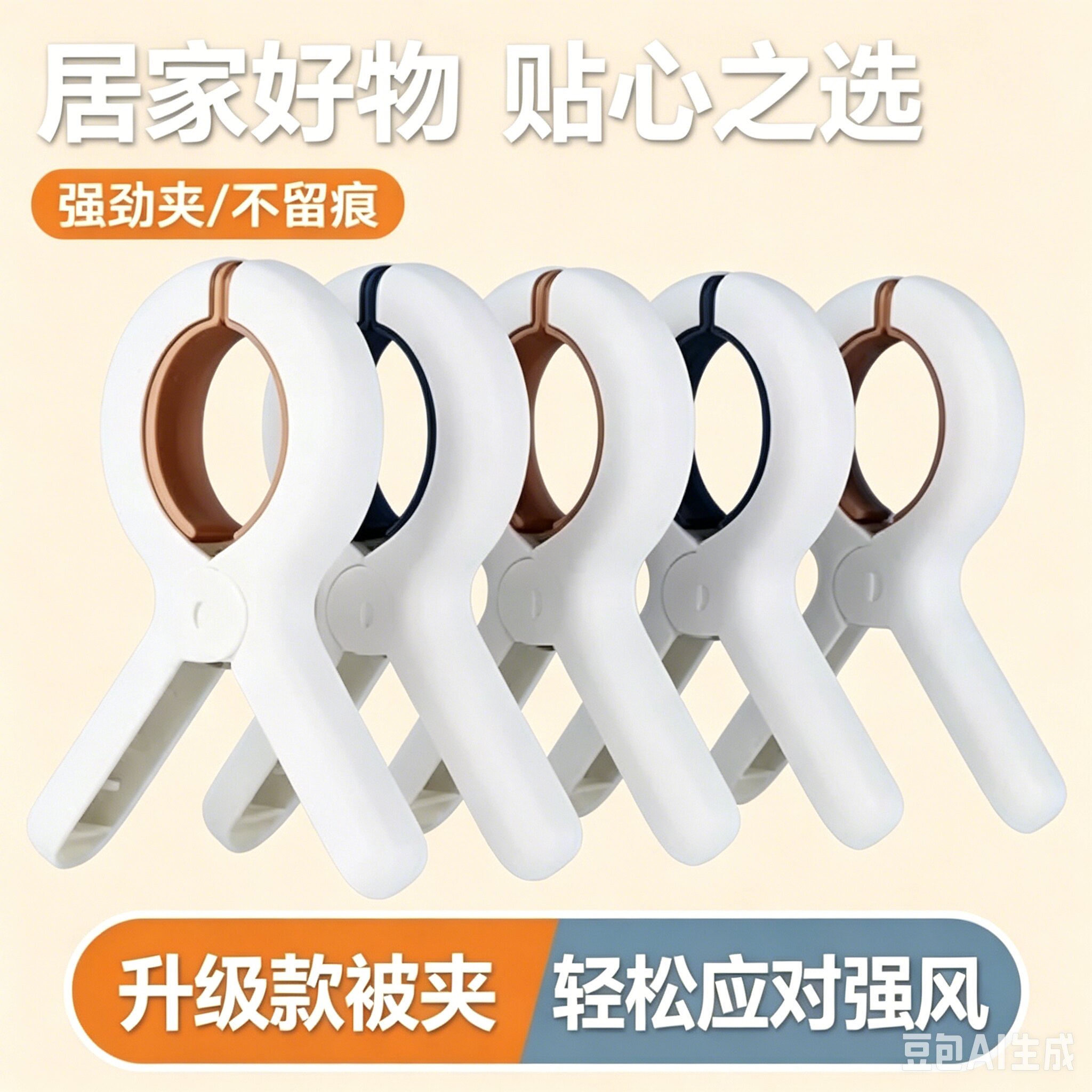 【活动】防掉落家用防风夹晾晒小工具多功能晒衣夹被子固定夹衣架