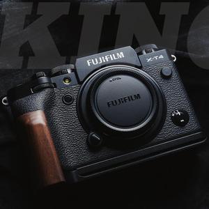 【King】富士X-T4相机手柄铝合金底座 xt4核桃木手柄底座