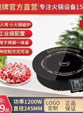 AOPA澳牌H5小型火锅圆形迷你嵌入式商用电磁炉酒店火锅炉1200W