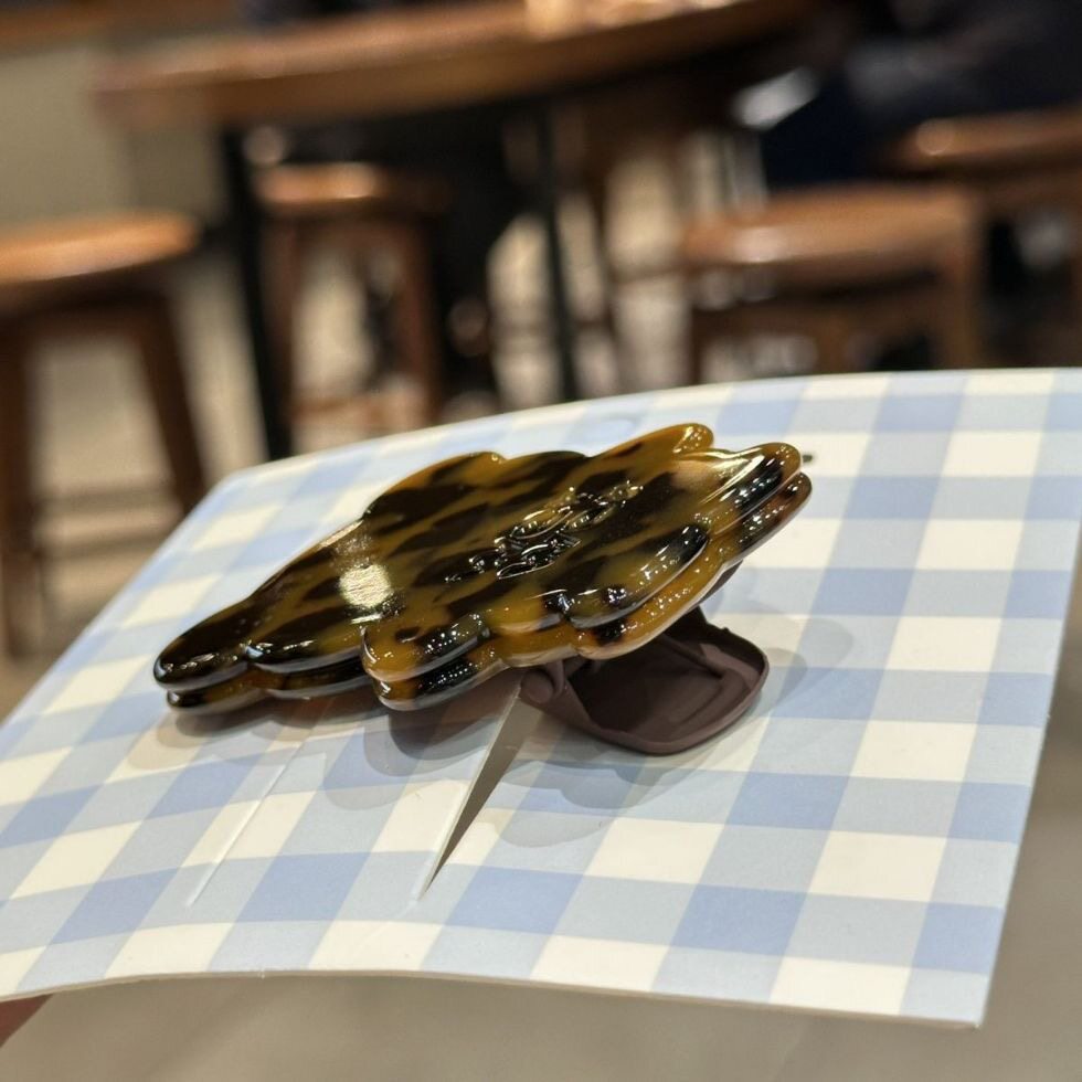 露思同款大号醋酸小熊双层无痕发夹前额侧边刘海夹碎发鸭嘴夹发卡图片