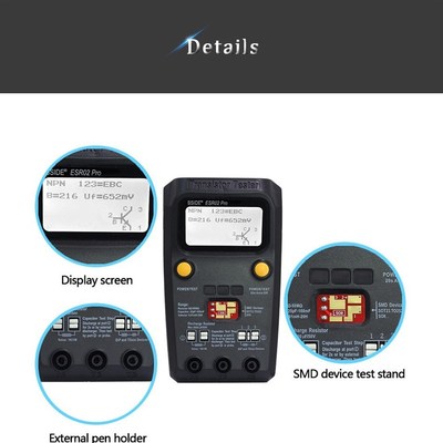ESR02 Pro电解晶体管测试仪贴片电阻电感电容二极管测试仪万用表