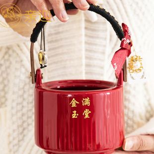 子孙桶一对子生桶陪嫁套装 亲迎结婚用 喜事摆件干果大号用品大全