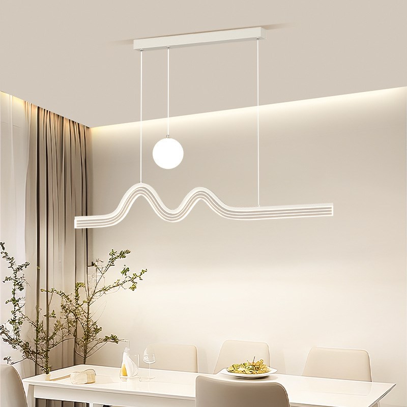 设计师款轻奢餐厅主灯简约现代高级感意式极简吧台岛台餐桌吊灯