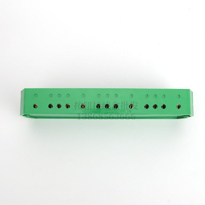 海燕FJ6/PJ1三相四线计量联合接线盒电压一进三出电表分线端子绿