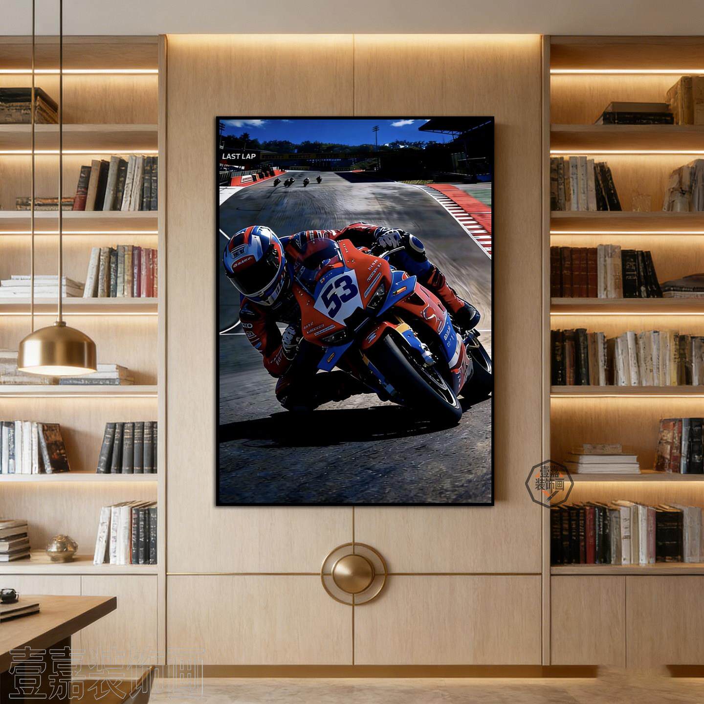 WSBK张雪机车820RR赛车夺冠装饰画超级摩托车锦标赛世界名画挂画