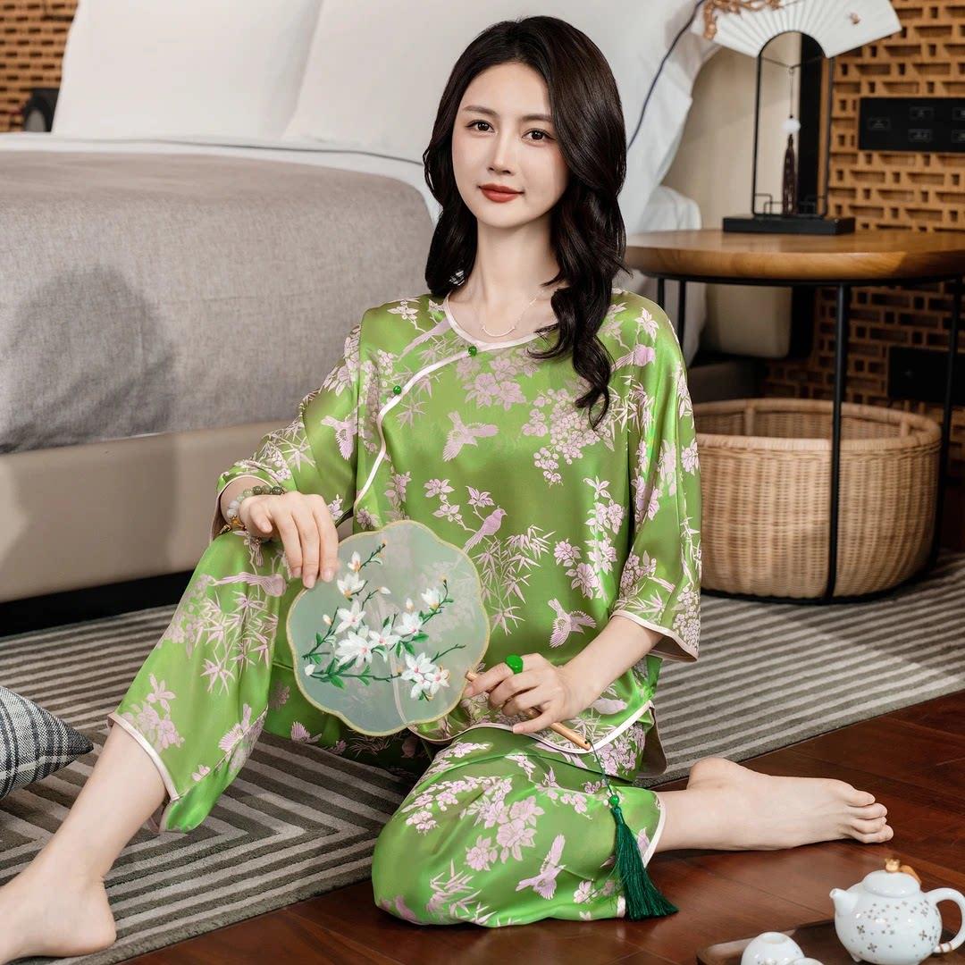 达芬奇密码2026新款新中式睡衣女母亲节送妈妈国风款家居服套装凉