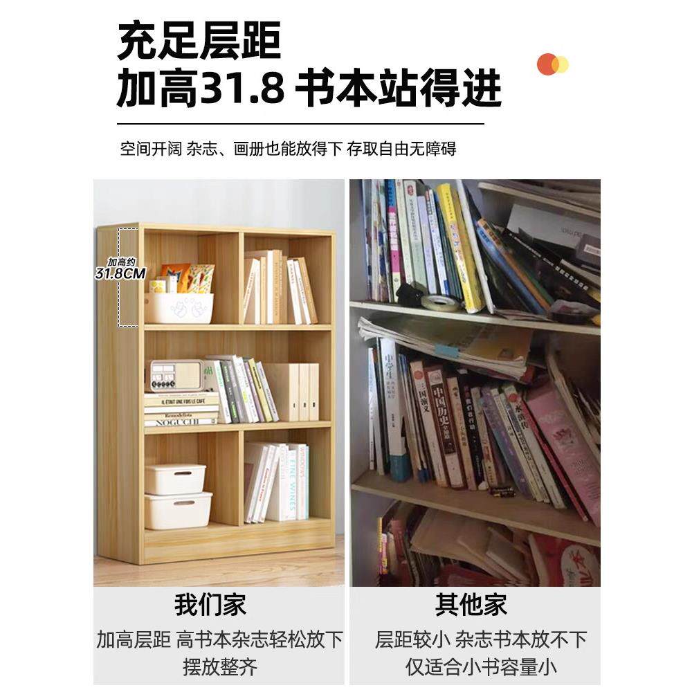 书架置物架落地靠墙客厅简易家用组合储物柜窄缝多层收纳小书柜子