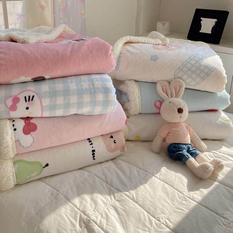 梨梦 可爱卡通秋冬牛奶绒毛毯珊瑚绒沙发盖毯办公室午睡披肩毯子,床上用品,休闲毯/毛毯/绒毯,淘宝优惠券,粉丝福利购,淘宝优惠卷