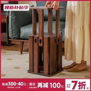 实木凳子家用可叠放板凳组合不占空间餐桌椅方凳餐厅备用凳叠叠凳