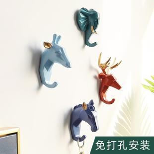 饰挂架 免打孔衣帽挂钩钥匙钩创意粘胶钩墙壁收纳门后卫生间厨房装