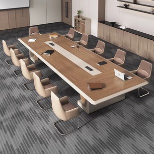 长条开会洽谈办公桌椅组合 烤漆会议桌长桌高档创意会议室大型时尚