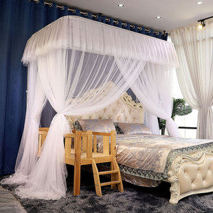 定做u型落地订做超大小拼接床特殊尺寸加大加宽家用伸缩蚊帐定制