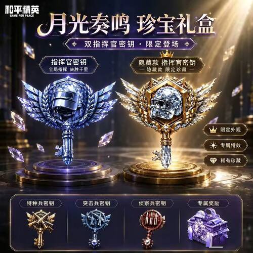 和平精英指挥官密钥特种兵隐藏款暮色之下珍宝礼盒夏日礼券赠送