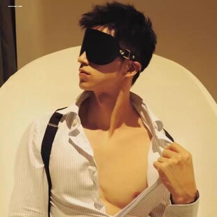 超好看情趣眼罩新款皮质cos另类性感调情游戏纯欲遮光面罩不透光