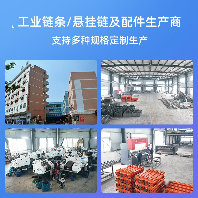 P100长节距工业输送链单侧外片双孔弯板链条涂装线传动链条