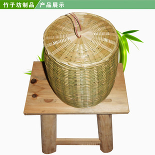 手工竹编篮收纳筐竹箩纸篓花篮垃圾筐家用编织箩筐工艺大竹筐簸箕