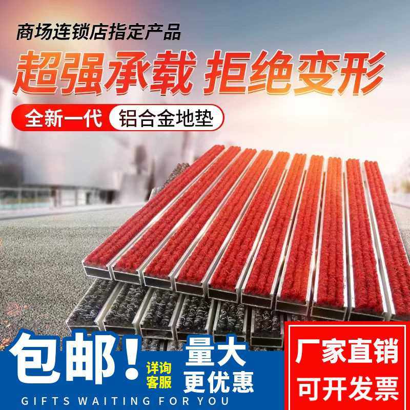 商户入户大门口进门铝合金地垫户外刮泥垫子防滑脚垫防尘吸水地毯