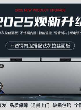 大容量商用卧式冰柜冰箱冷柜冷藏冷冻保鲜双温冷柜速冻节能冷冻柜