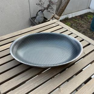 304不锈钢加深加厚蛋形煎盘家用蒸鱼盘椭圆盘子菜盘肠粉盘烧烤盘