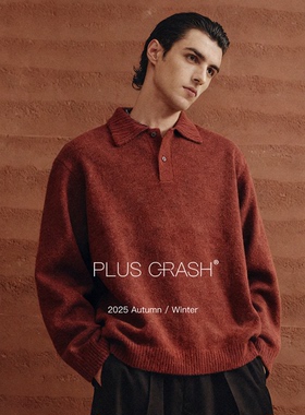 朦胧纱糯叽叽反重力羊毛混纺翻领老钱高智针织男女毛衣