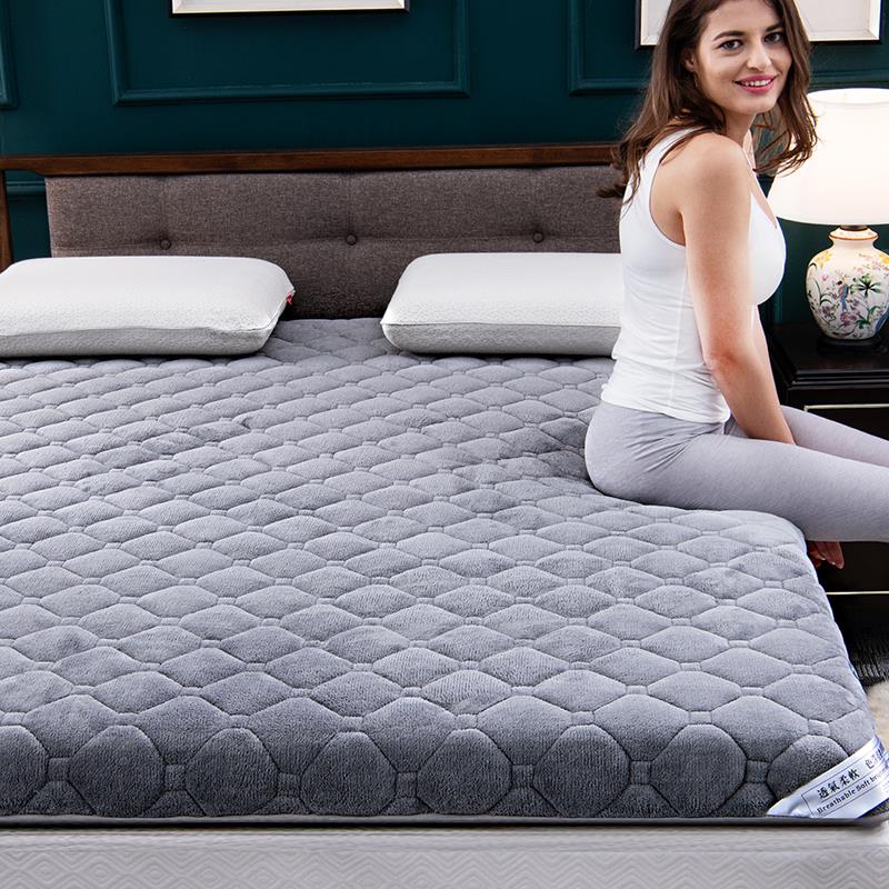 加厚保暖法兰绒床垫1.5mx2米双人床褥子垫被单人垫子软垫家用学生