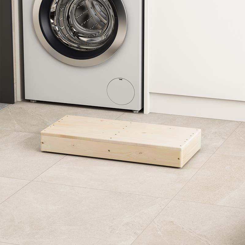 牧州B1CF实木垫脚凳搁放脚踏步洗晾衣站人台阶踏步阳台踏脚板定制