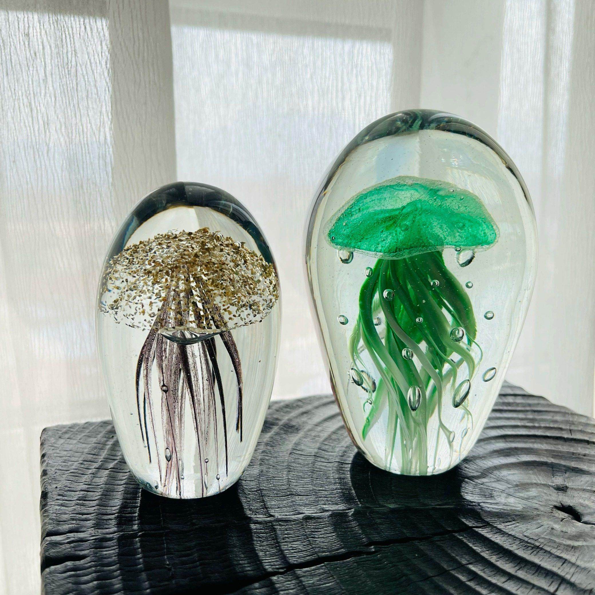 创意生日礼物水晶球琉璃水母摆件男女朋友同学小夜灯家居饰品镇纸,家居饰品,装饰摆件,淘宝优惠券,粉丝福利购,淘宝优惠卷