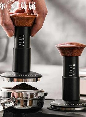 咖啡自动压粉器51/58mm冲击粉锤意式咖啡填压布粉器套装器具配件