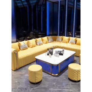 定制ktv沙发酒吧清吧包厢歌舞厅家庭歌厅u型L型茶几组合转角卡座