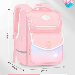 6年级轻便减负护脊school bag简约 儿童书包女小学生1 2024新款