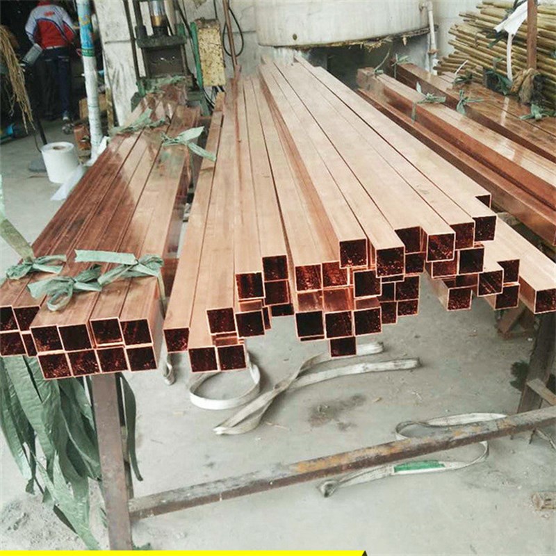 现货供应T2紫铜方管规格齐全导电导热10*10*2非标薄壁T2紫铜方管