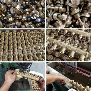 全铜地暖分水器地暖家用分集水器DN25分集水器4分6分地暖管