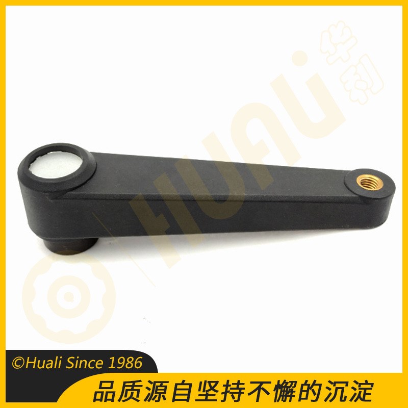 摇手柄 尼龙可折摇手柄 机床转动摇把摇柄黑色塑料圆孔方孔手摇把