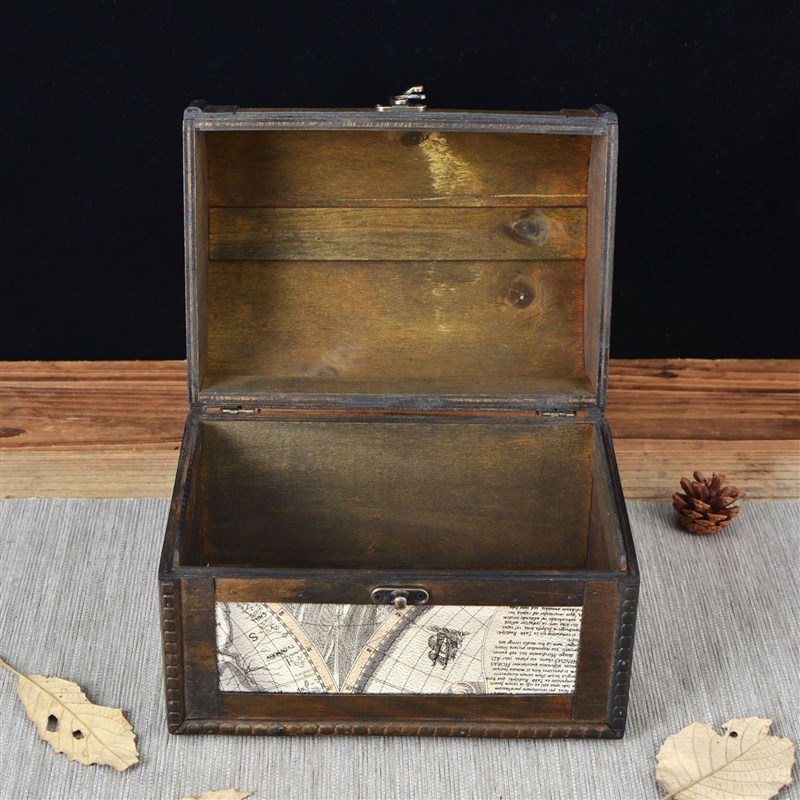 复古木盒收纳盒首饰盒化妆盒仿古手提式小箱子经典礼品盒子珠宝盒