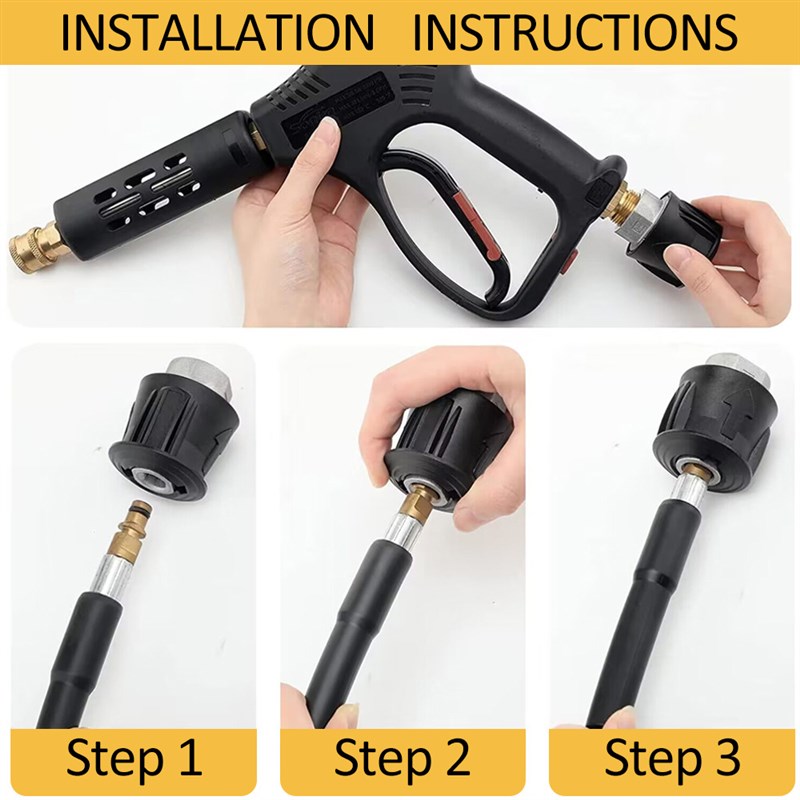 清洗机高压水管转换接头高压水枪进水接头转换M22铝合金材质