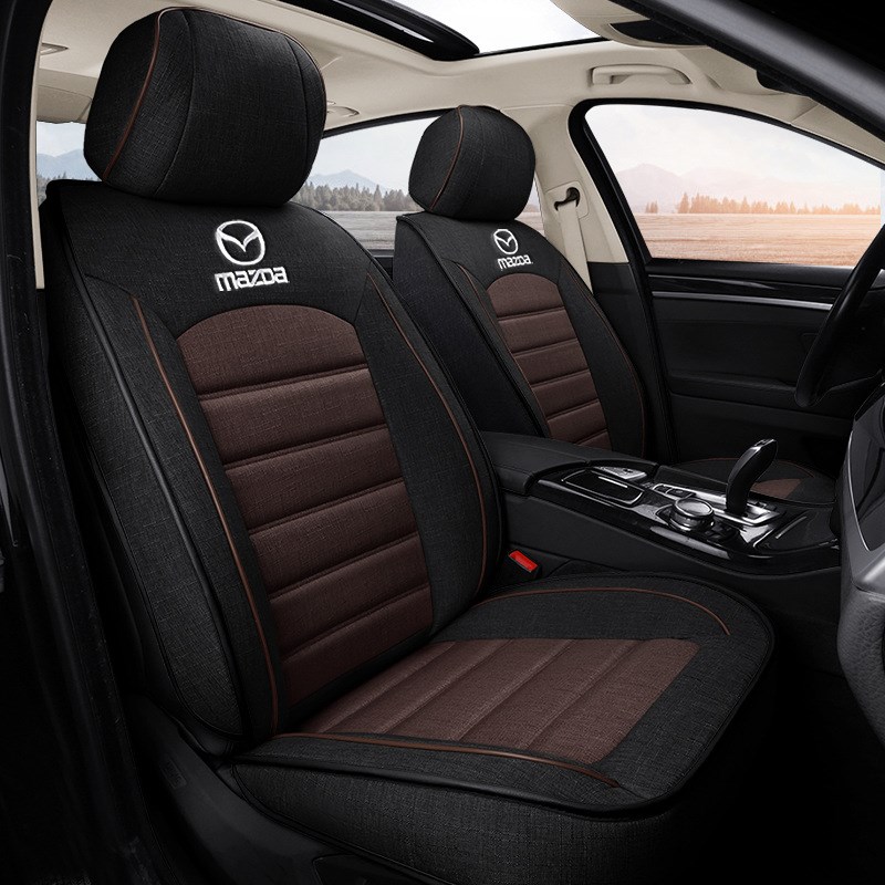 五座全包围舒适亲肤透气亚麻专车座椅套春夏秋冬通用汽车坐垫