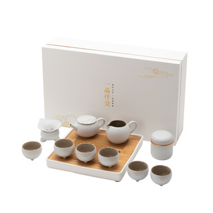 家用轻奢高档简约办公室会客泡茶壶茶杯礼盒 一品仟堂功夫茶具套装