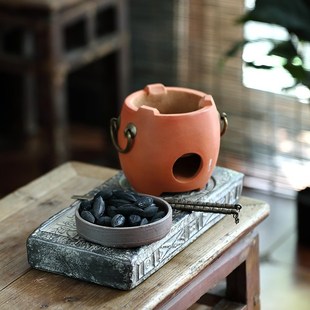 童文宋家用碳炉红泥小火炉潮州煮茶炉炭炉碳炉子煮茶工夫茶炭炉